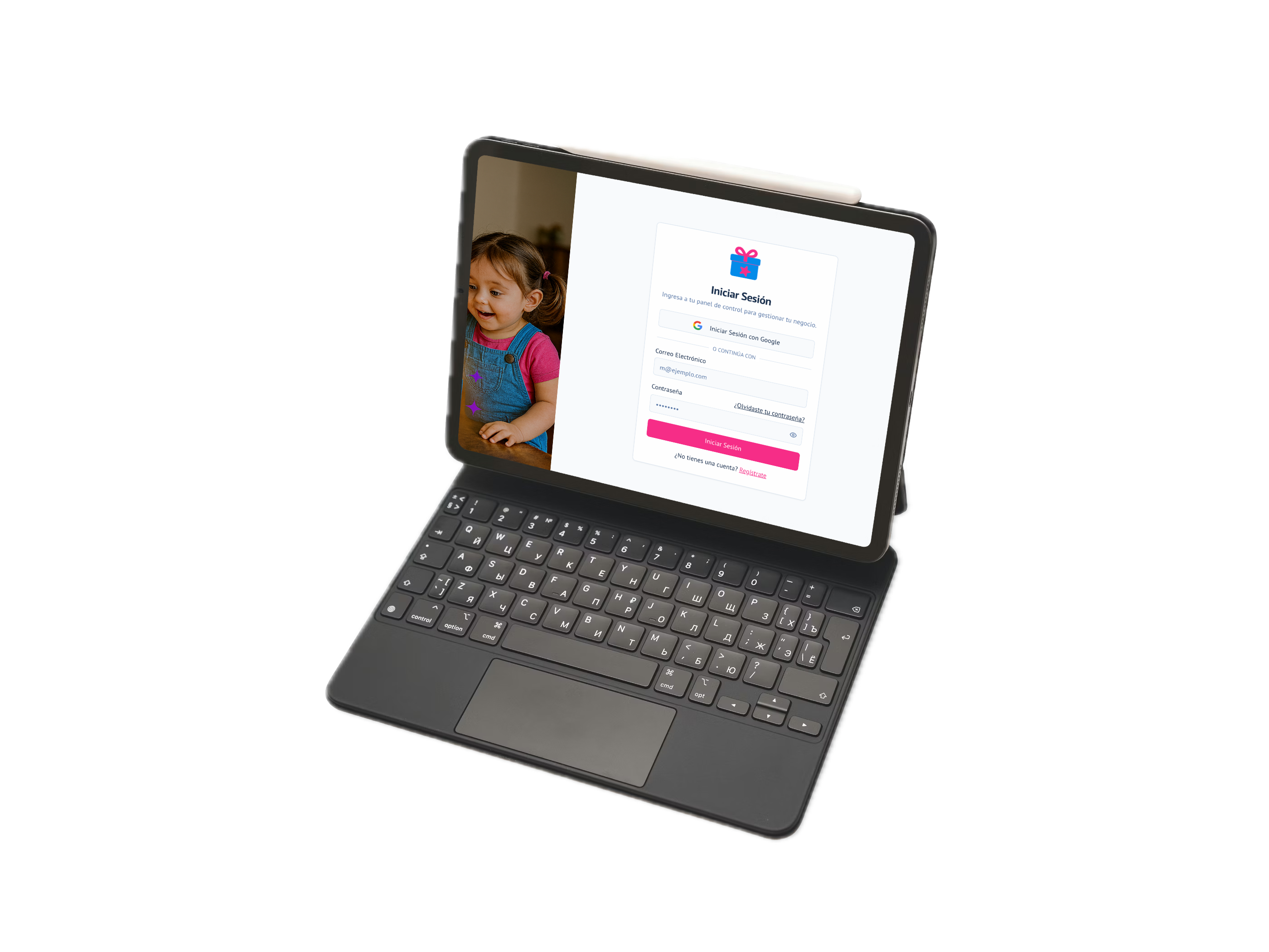 Dashboard de Recompensarte en un iPad
