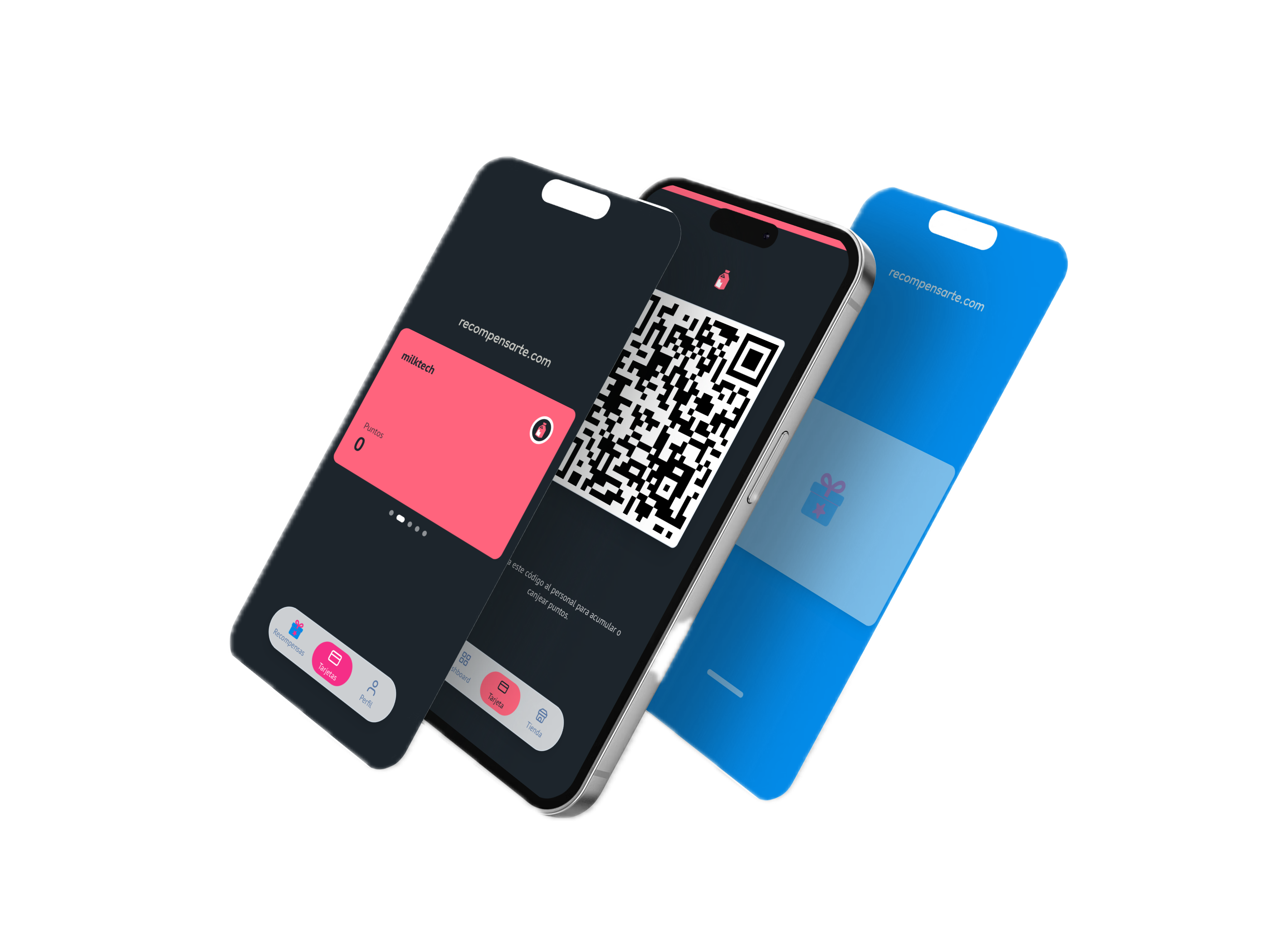 App de Recompensarte para clientes en un iPhone